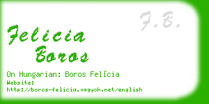 felicia boros business card